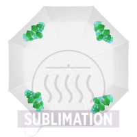 Parasol manualny, składany biały