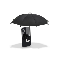 Parasolka z uchwytem przyssawkowym do telefonu , czarny