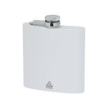 Piersiówka 175 ml ze stali nierdzewnej z recyklingu biały