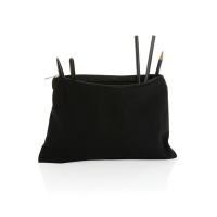 Piórnik AWARE™, niebarwiona bawełna z recyklingu czarny