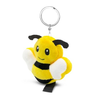 Pluszowa pszczoła RPET, brelok | Miro żółty