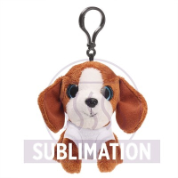 Pluszowy pies, zawieszka | Polly brązowy