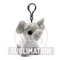 Pluszowy słoń, zawieszka | Fren szary