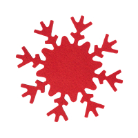 Podkładki filcowe Snowflake, czerwony