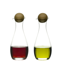 Pojemnik na ocet/oliwę z dębowym korkiem, 2-pak