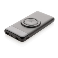 Power bank 10000 mAh, ładowarka bezprzewodowa 3W czarny