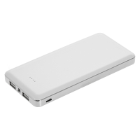 Power bank 12000 mAh z lampką | Sawyer biały