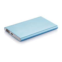 Power bank 4000 mAh niebieski, biały