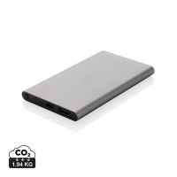 Power bank 4000 mAh z aluminium z recyklingu szary