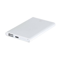 Power bank 4000 mAh z aluminium z recyklingu biały