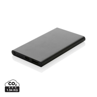 Power bank 4000 mAh z aluminium z recyklingu czarny