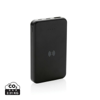 Power bank 5000 mAh, ładowarka bezprzewodowa 5W czarny