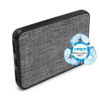 Power bank 5000 mAh RPET | Russo szary