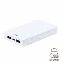 Power bank 5000 mAh z ekstraktu kamienia biały
