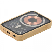 Power bank 5000 mAh z ładowarką indukcyjną Magsafe, beżowy