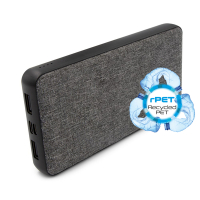 Power bank 8000 mAh RPET | Edgar szary