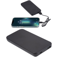 Power bank z ABS z recyklingu 10 000 mAh PRESTON, czarny
