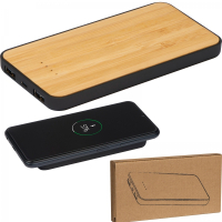 Power bank z ładowarką indukcyjną 8000 mAh, beżowy