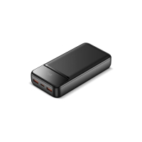 Powerbank Nolu z wyświetlaczem LED 20000 mAh, czarny