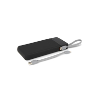 Ziara Powerbank with USB-C & Lightning Cable 10000mAh , czarny