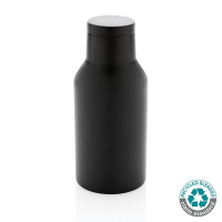Próżniowa butelka sportowa 300 ml, stal nierdzewna z recyklingu black