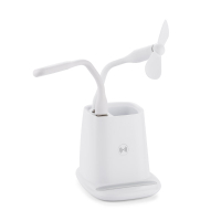 Przybornik z ładowarką indukcyjną BERGO biały