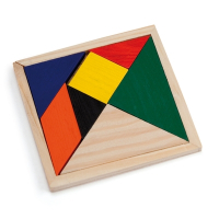 Puzzle tangram wielokolorowy