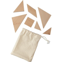 Puzzle tangram brązowy