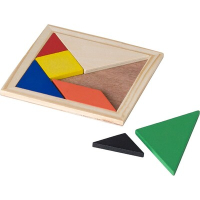 Puzzle tangram, 7 el. brązowy