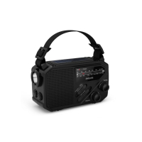 Radio awaryjne Philips TAR1609 z analogowym tunerem FM/AM i latarką