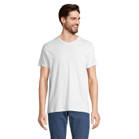 REGENT V - REGENT V V-NECK T-SHIRT, Bialy