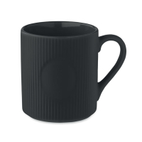 RIBMUG - Kubek ceramiczny w prążki 340 m, Czarny