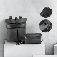 ROVER BACKPACK. Plecak z mikrofibry i PU