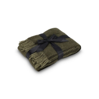 Sagaform Ulli dot Kocyk wykonany w 100% z wełny nowozelandzkiej , zielony