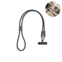 SHAKA - Smycz do telefonu z kablem 60W, Czarny