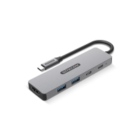 Sitecom CN-5502 5 in 1 USB-C Power Delivery Multiport Adapter, szary
