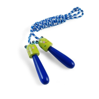 Skakanka z drewnianymi rączkami granatowy