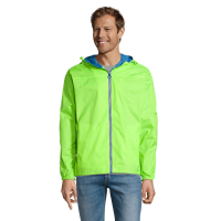 SKATE - SKATE LINED WINDBREAKER, Neon Lime/Royal Blue