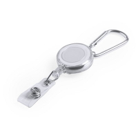 Ski pass, rozciągany przewód 65 cm biały