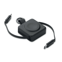 SKILFUL - Zwijany kabel USB-C 100 W, Czarny