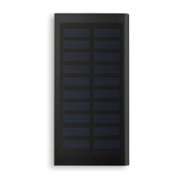 SOLAR POWERFLAT - Solarny power bank 8000 mAh, Czarny