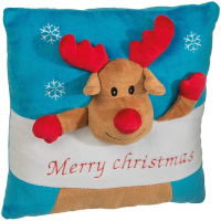 Świąteczna poduszka RUDOLSTADT, czerwono-niebieski