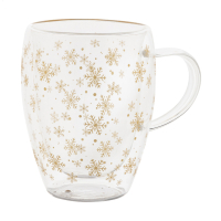 Świąteczny szklany kubek termiczny