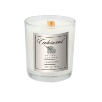 Świeca sojowa 190g Cedarwood, przeźroczysty
