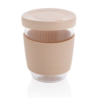 Szklany kubek podróżny Ukiyo 360 ml brązowy