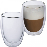 Szklanki do cappuccino 350 ml 2 szt., przeźroczysty