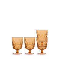 SZKLANKI/KIELISZKI PICNIC JUNI, 4-PACK, BURSZTYNOWY
