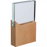 Szklany blok trofeum, beżowy