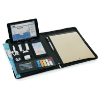 Teczka konferencyjna ok. A4 Deluxe z notatnikiem szary