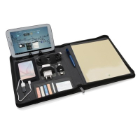 Teczka konferencyjna ok. A4, notatnik, power bank 4000 mAh czarny